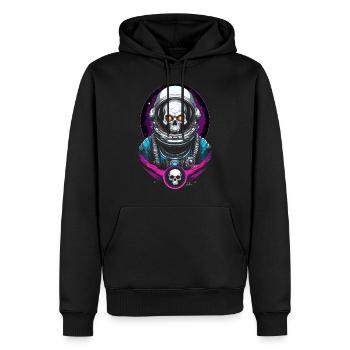 Astronaut Space Skull - Men’s Premium Organic Hoodie - black - Front - Nico (187cm)