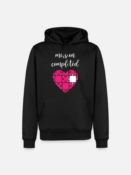 Mission Completed Puzzle - Men’s Premium Organic Hoodie - black