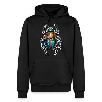 Skarabäus Neo Traditional - Männer Premium Bio Hoodie - Schwarz - Vorne - Nico (187cm)