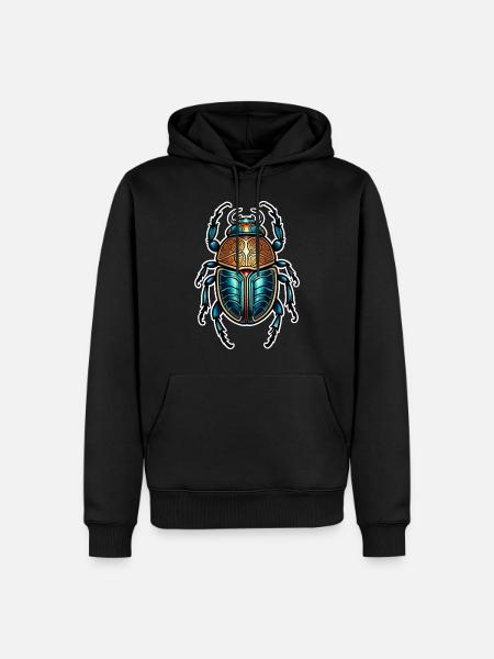 Scarab Neo Traditional - Men’s Premium Organic Hoodie - black