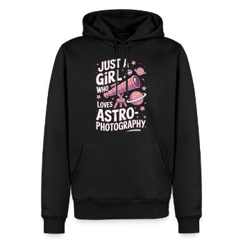 Astronomie Astrofotografie Mädchen Frauen Spruch - Männer Premium Bio Hoodie - Schwarz - Vorne - Nico (187cm)