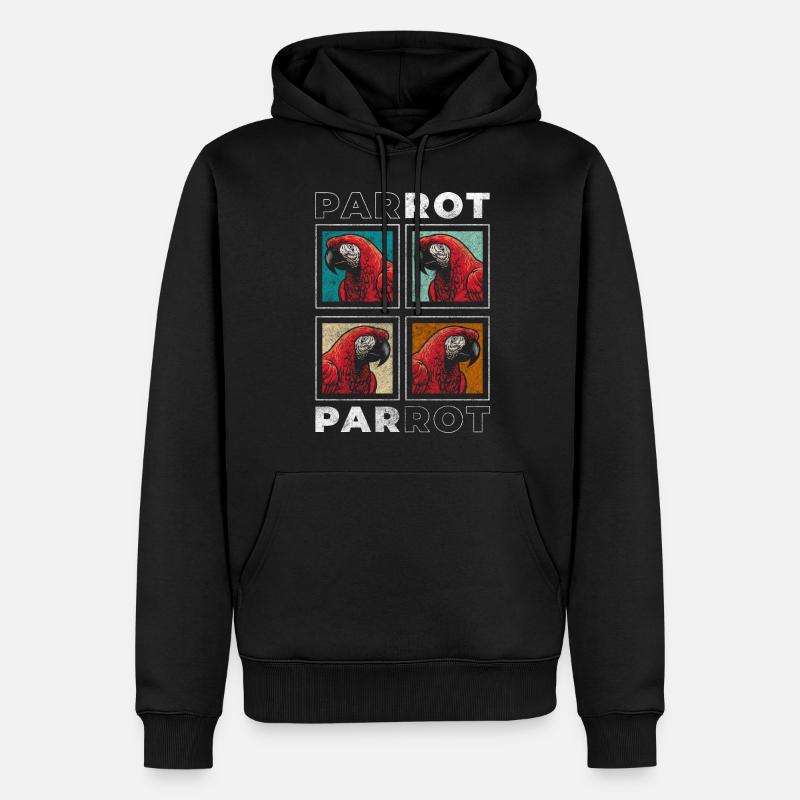 Vogel Federn Umwelt - Männer Premium Bio Hoodie - Schwarz