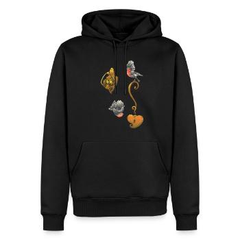 Cœur Serrurier - Sweat à capuche Premium bio Homme - noir - Devant - Nico (187cm)