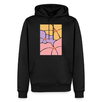Boho Flora Blumen - Männer Premium Bio Hoodie - Schwarz - Vorne - Nico (187cm)