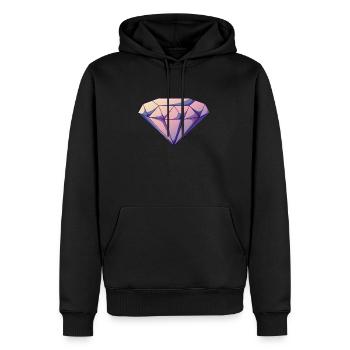 violetter Edelstein - Männer Premium Bio Hoodie - Schwarz - Vorne - Nico (187cm)