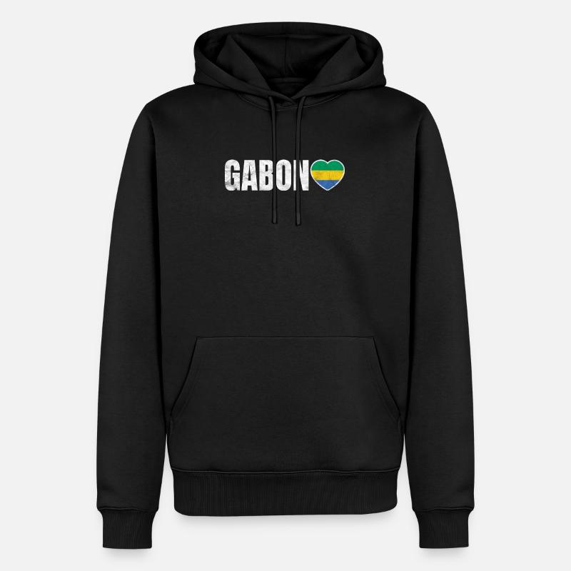 Gabun - Männer Premium Bio Hoodie - Schwarz