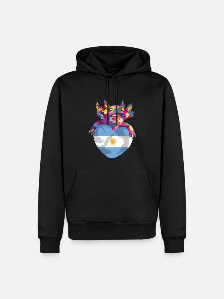 Argentine Drapeau Amérique du Sud Drapeau argentin - Sweat à capuche Premium bio Homme - noir