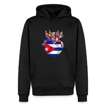 Kuba Flagge Karibik Urlaub Cuba Reise Havanna - Männer Premium Bio Hoodie - Schwarz - Vorne - Nico (187cm)