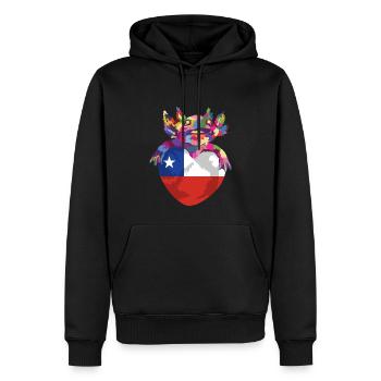 Chili Drapeau Amérique du Sud Drapeau Chili Vintage - Sweat à capuche Premium bio Homme - noir - Devant - Nico (187cm)