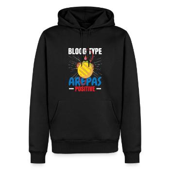 Blutgruppe Arepas Kolumbien Venezuela Essen - Männer Premium Bio Hoodie - Schwarz - Vorne - Nico (187cm)