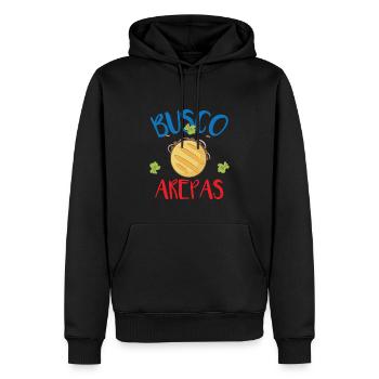 Je cherche Arpeas Colombie Venezuela - Sweat à capuche Premium bio Homme - noir - Devant - Nico (187cm)