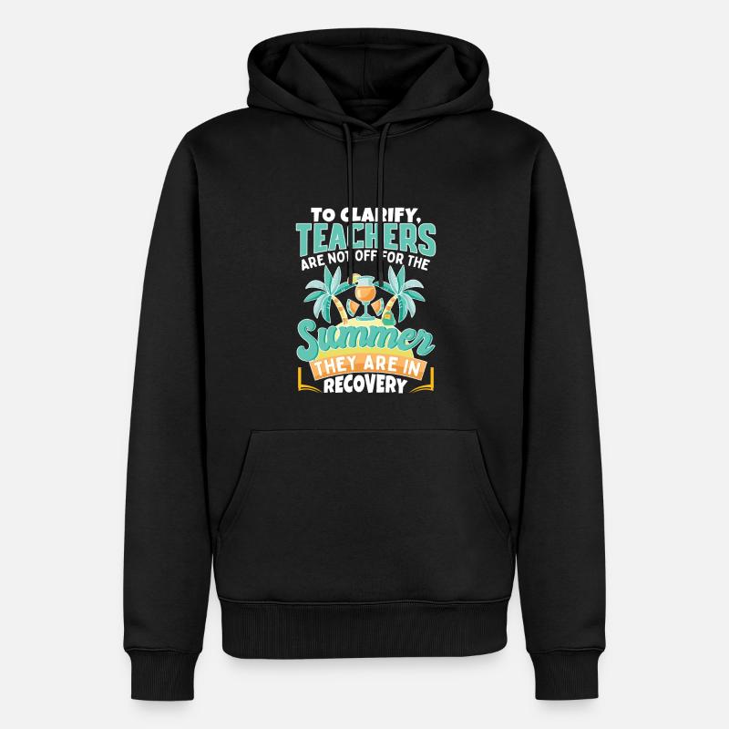 Professeur d’été - Sweat à capuche Premium bio Homme - noir