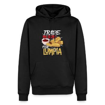 Trade My Sister For Lumpia - Men’s Premium Organic Hoodie - black - Front - Nico (187cm)
