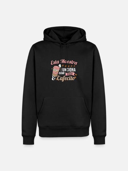 Spanischlehrer Kaffee - Männer Premium Bio Hoodie - Schwarz