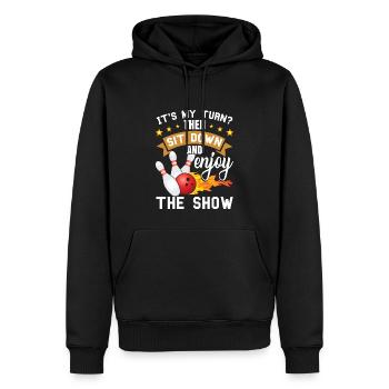 Lustige Bowling Sport Bowler Bowling Mannschaft - Männer Premium Bio Hoodie - Schwarz - Vorne - Nico (187cm)