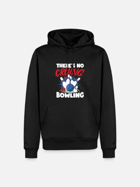 Beim Bowling wird nicht geweint - Männer Premium Bio Hoodie - Schwarz