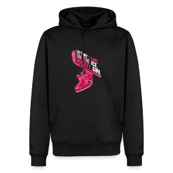 Hiver Hockey sur neige Enfants Hockey sur glace Fille - Sweat à capuche Premium bio Homme - noir - Devant - Nico (187cm)