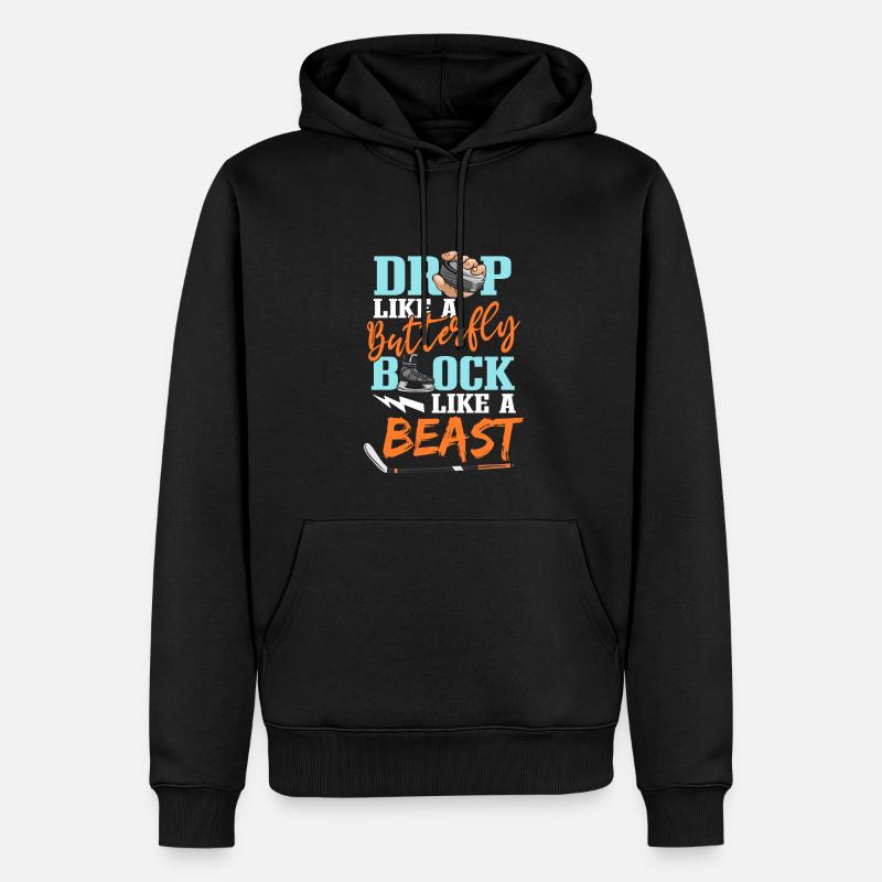 Eishockey - Männer Premium Bio Hoodie - Schwarz