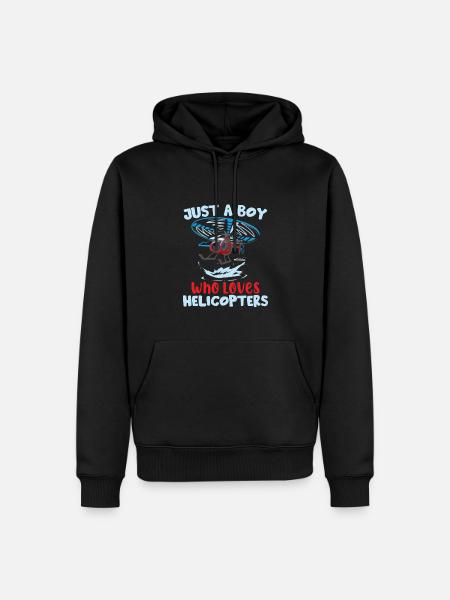 Boy Helicopter Pilot - Men’s Premium Organic Hoodie - black