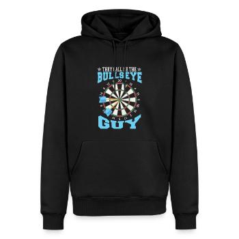 Bullseye Guy Darts - Sweat à capuche Premium bio Homme - noir - Devant - Nico (187cm)