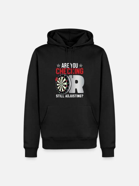 Darts Player Saying Funny - Men’s Premium Organic Hoodie - black