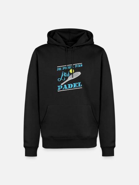 J'ai Padel - Sweat à capuche Premium bio Homme - noir
