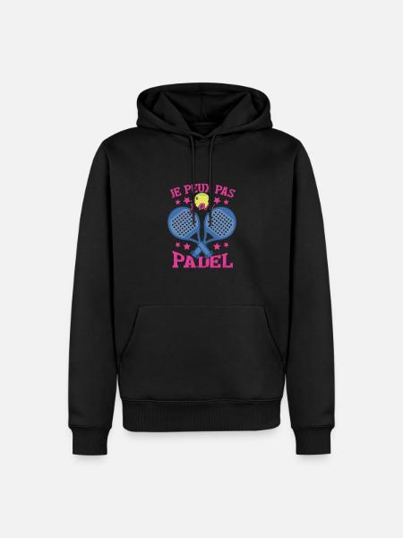 Padel Femmes - Sweat à capuche Premium bio Homme - noir