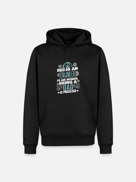 Science Dad Engineer - Men’s Premium Organic Hoodie - black