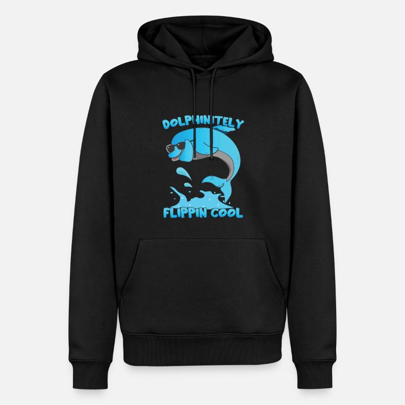 Dupping Delfin - Männer Premium Bio Hoodie - Schwarz