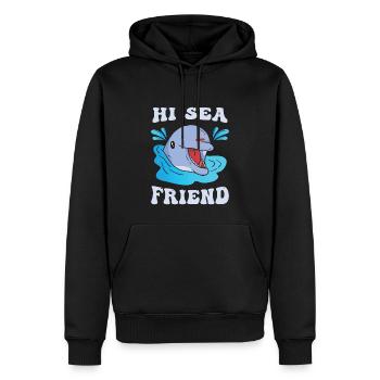 Niedlicher Delfin - Männer Premium Bio Hoodie - Schwarz - Vorne - Nico (187cm)