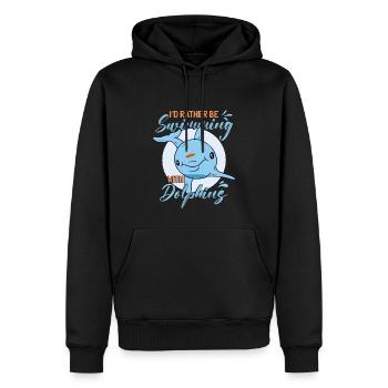 Enfants Dauphin - Sweat à capuche Premium bio Homme - noir - Devant - Nico (187cm)
