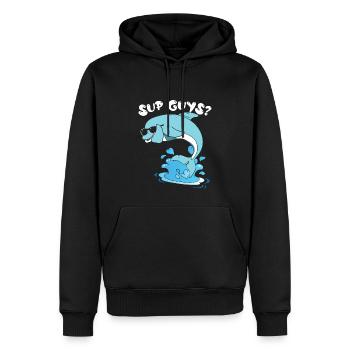 Dab Dauphin - Sweat à capuche Premium bio Homme - noir - Devant - Nico (187cm)