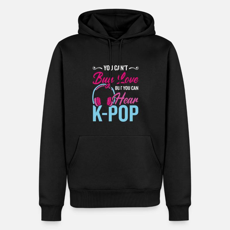 J’adore la K-Pop - Sweat à capuche Premium bio Homme - noir