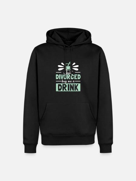 Just Divorced - Men’s Premium Organic Hoodie - black