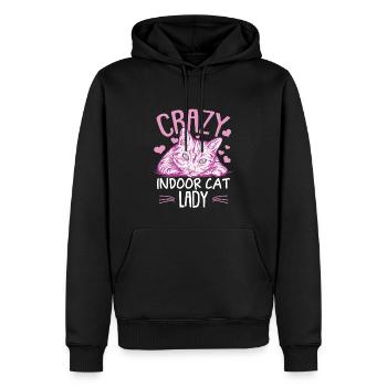 Indoor Katze Frauen Kitty Kitten Mama - Männer Premium Bio Hoodie - Schwarz - Vorne - Nico (187cm)