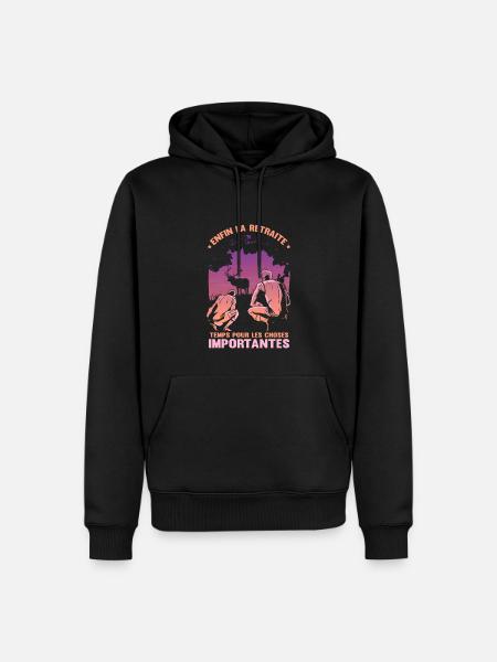 Retraite Chasseur - Sweat à capuche Premium bio Homme - noir