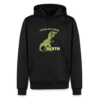 Drôle de costume T-Rex - Sweat à capuche Premium bio Homme - noir - Devant - Nico (187cm)