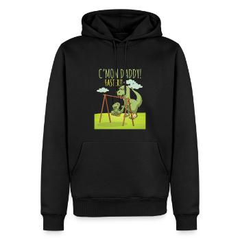 Funny T-Rex Costume Kids Dad Dinosaur - Men’s Premium Organic Hoodie - black - Front - Nico (187cm)