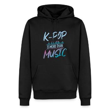 Musique pop coréenne - Sweat à capuche Premium bio Homme - noir - Devant - Nico (187cm)