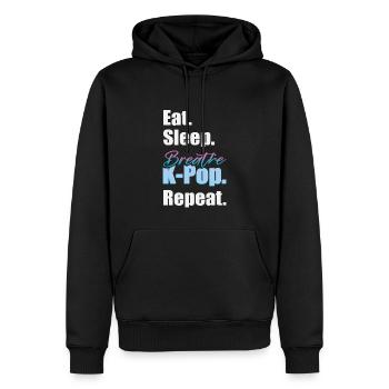K-Pop Citation Kpop Lover - Sweat à capuche Premium bio Homme - noir - Devant - Nico (187cm)