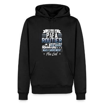 Poids Lourd Camionneur Routier - Sweat à capuche Premium bio Homme - noir - Devant - Nico (187cm)