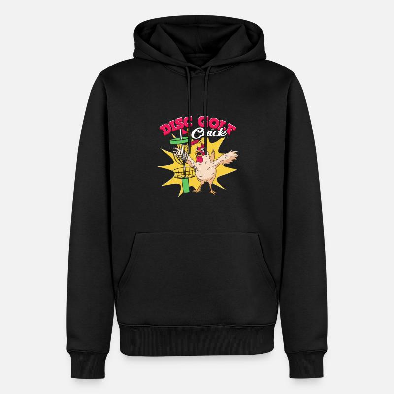 Disc Golf Küken - Männer Premium Bio Hoodie - Schwarz
