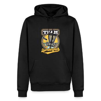Équipe Lumberjack - Sweat à capuche Premium bio Homme - noir - Devant - Nico (187cm)