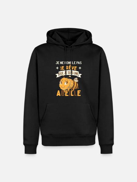Je Suis Un Abeille - Sweat à capuche Premium bio Homme - noir