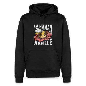 Maman Apicultrice Fête Des Mères - Sweat à capuche Premium bio Homme - noir - Devant - Nico (187cm)