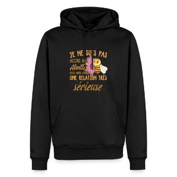 Apiculteur Apicultrice - Sweat à capuche Premium bio Homme - noir - Devant - Nico (187cm)