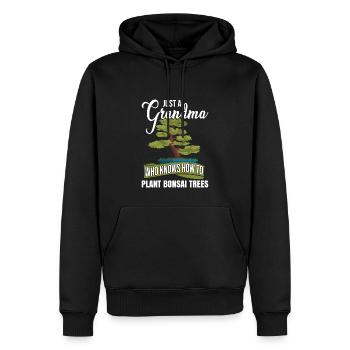 Nur eine Oma, die weiß, wie man Bonsai-Bäume pflanzt - Männer Premium Bio Hoodie - Schwarz - Vorne - Nico (187cm)