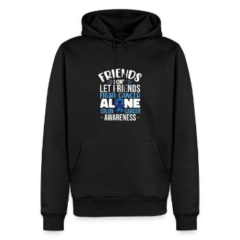 Colon Cancer Support - Men’s Premium Organic Hoodie - black - Front - Nico (187cm)