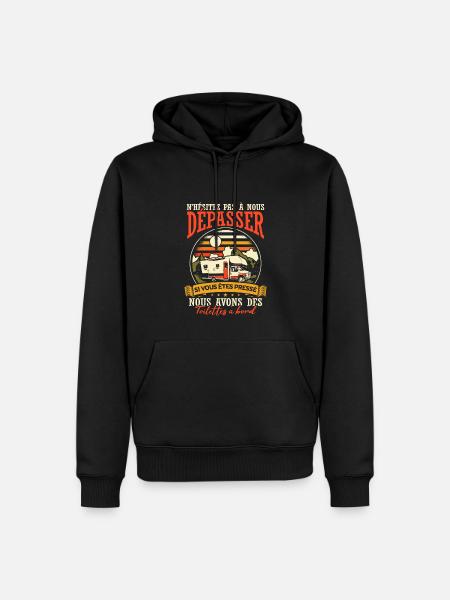 Cadeaux Camping-Car Camping - Sweat à capuche Premium bio Homme - noir