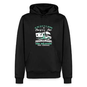 Les Meilleurs Conduisent Un Camping-Car - Sweat à capuche Premium bio Homme - noir - Devant - Nico (187cm)
